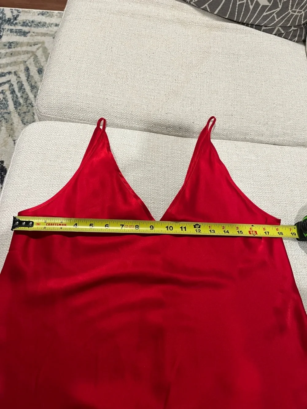NWOT 100% Silk J. Crew Carrie V-neck Camisole Tank Top Red Going Out Medium - Picture 7 of 10